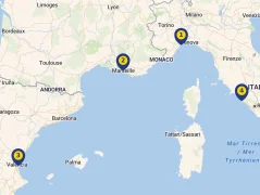 Mapa plavby